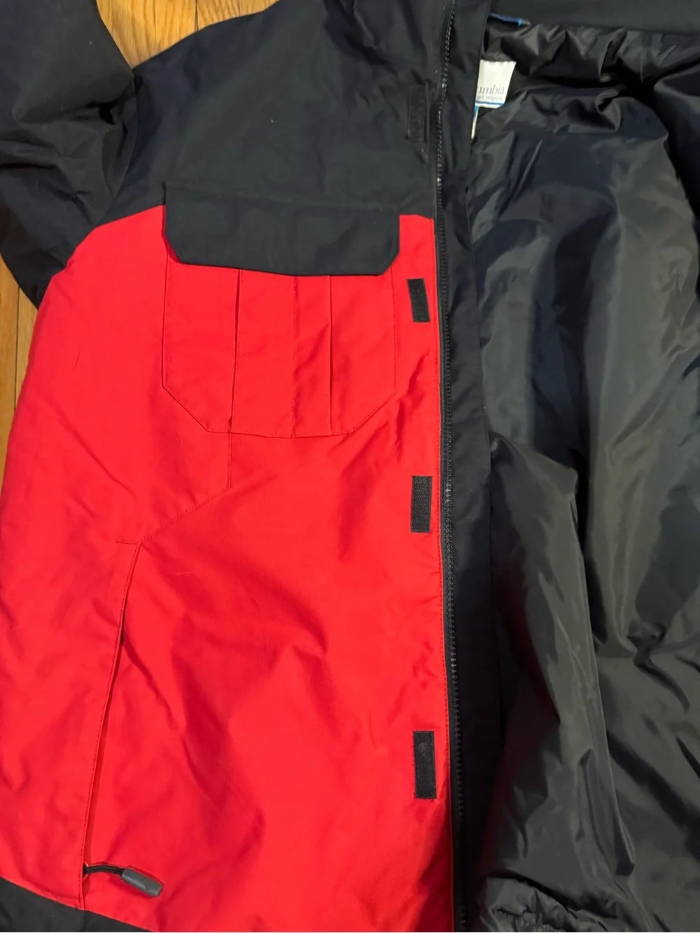 Columbia Men’s Large Black & Red Winter Coat Removable Lining